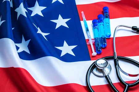 Медицинские принадлежности на флаге США