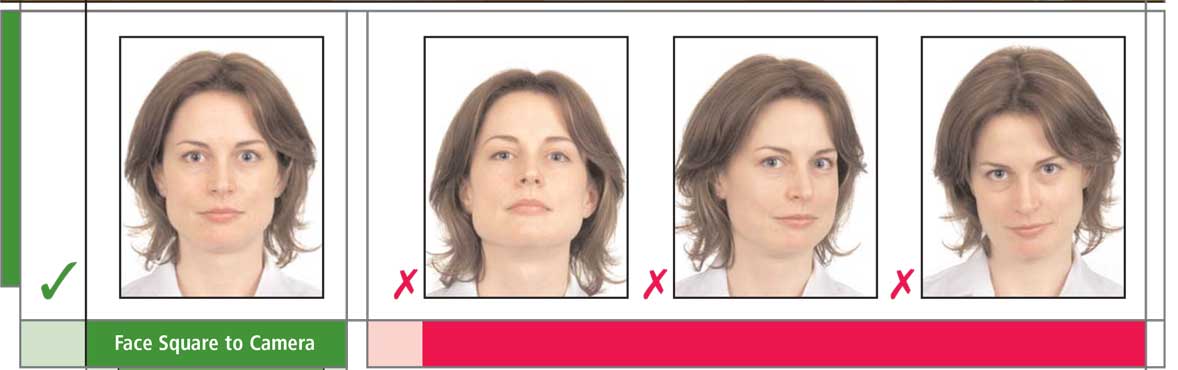 Примеры правильных и неправильных фото на визу во Францию