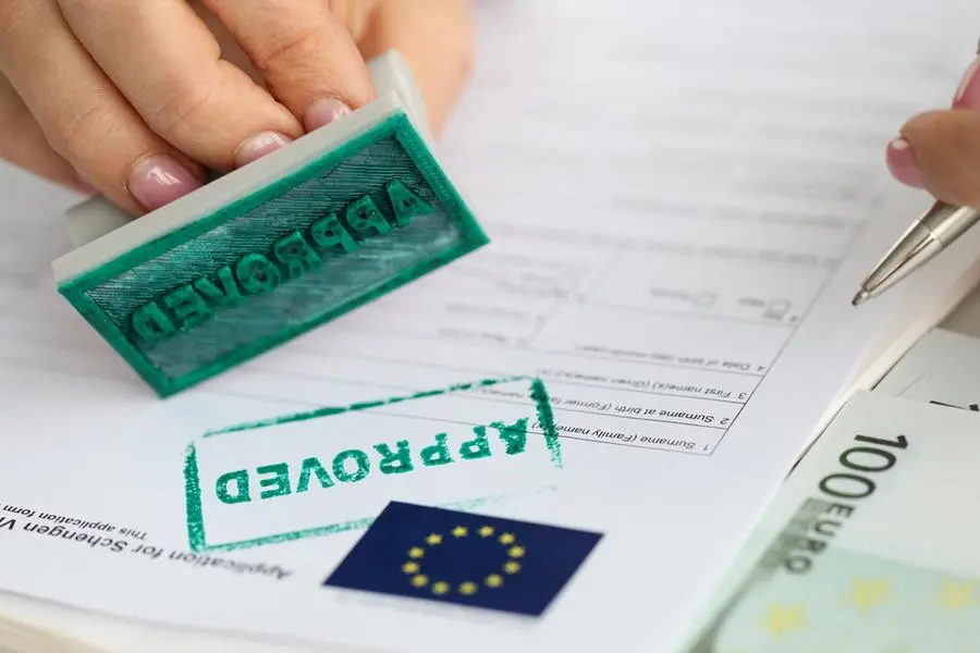 Штамп Одобрено на анкете на Шенгенскую визу