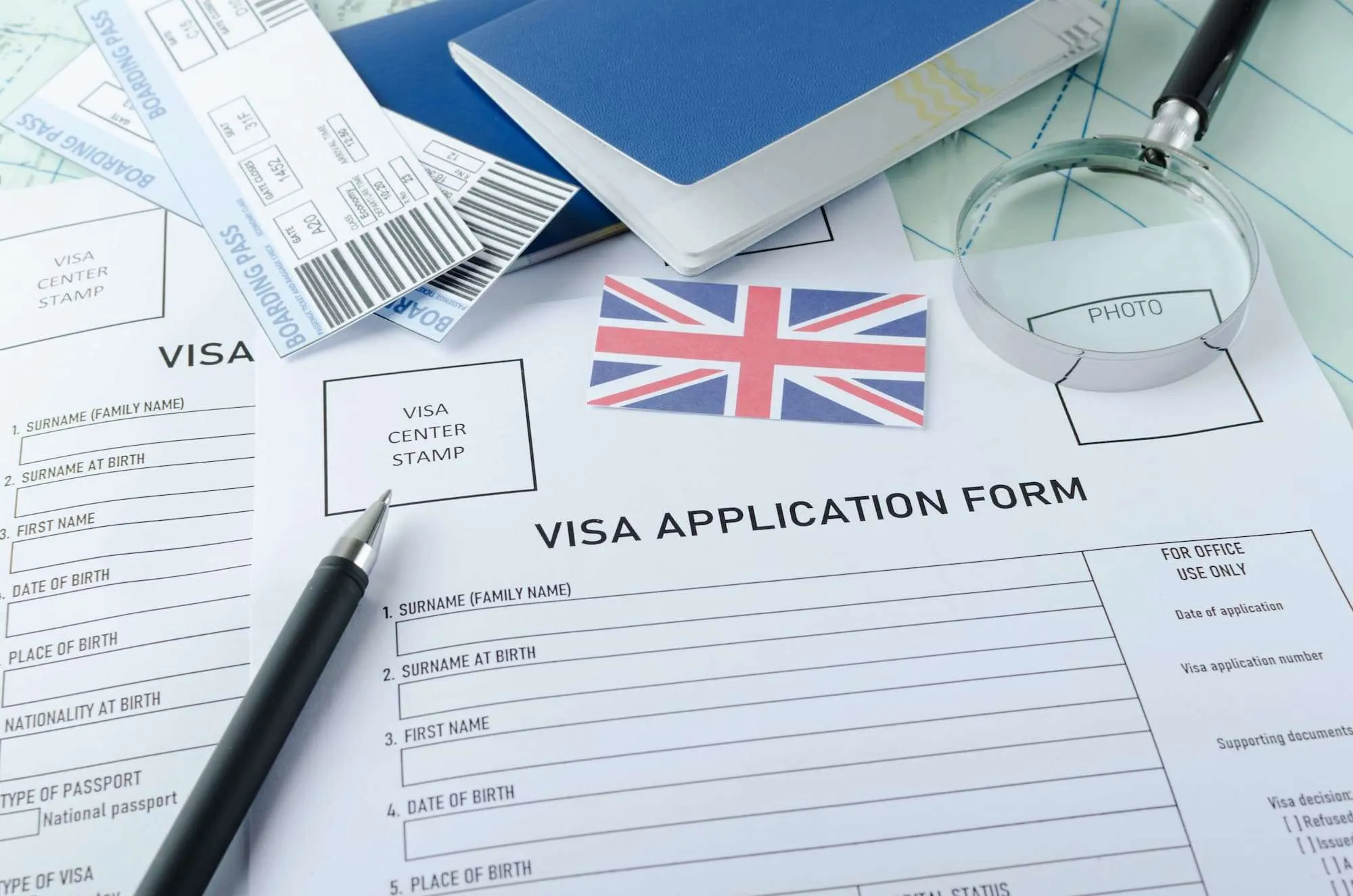 Форма анкеты на визу в Великобританию